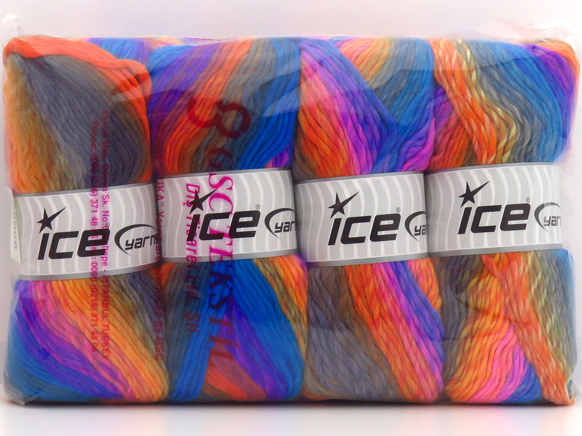 Ice Yarns Magic Harmony – Gold, Blue, Turquoise, Pink, Green – 50% Wool, 50% Polyamide