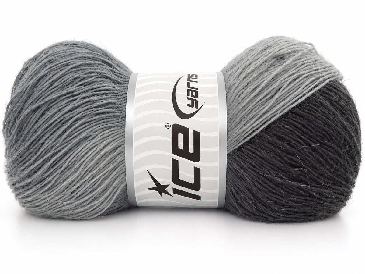 Magic Mohair Wool Grey Shades, White fnt2-86007