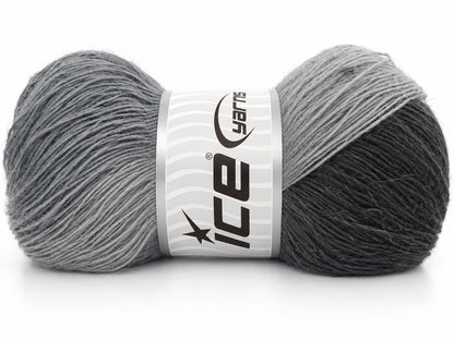 Magic Mohair Wool Grey Shades, White fnt2-86007