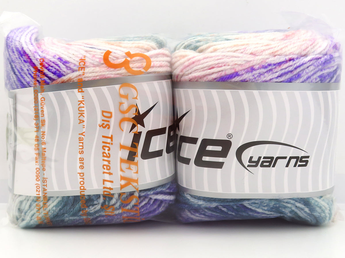 Mixed Lot Multicolor Self Striping Yarns fnt2-86102