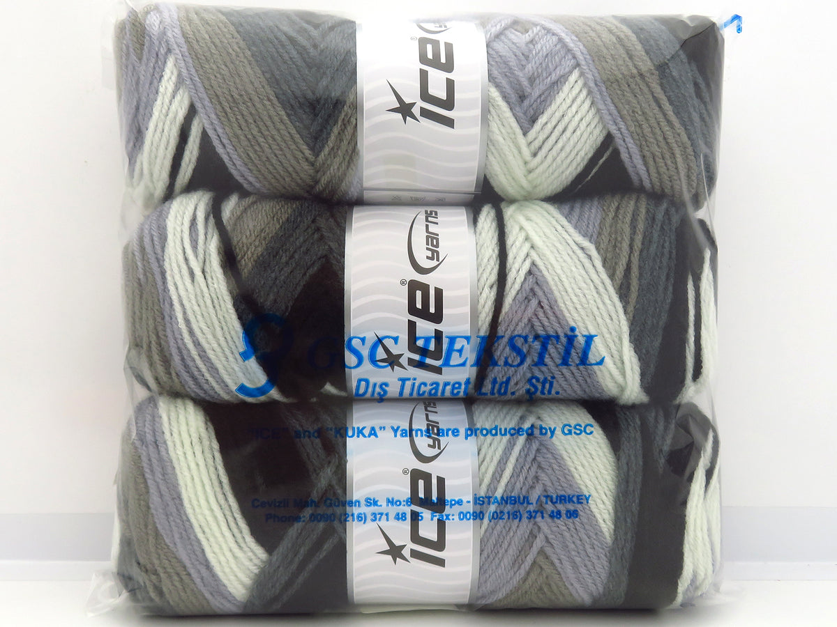 Mixed Lot Multicolor Self Striping Yarns fnt2-86107
