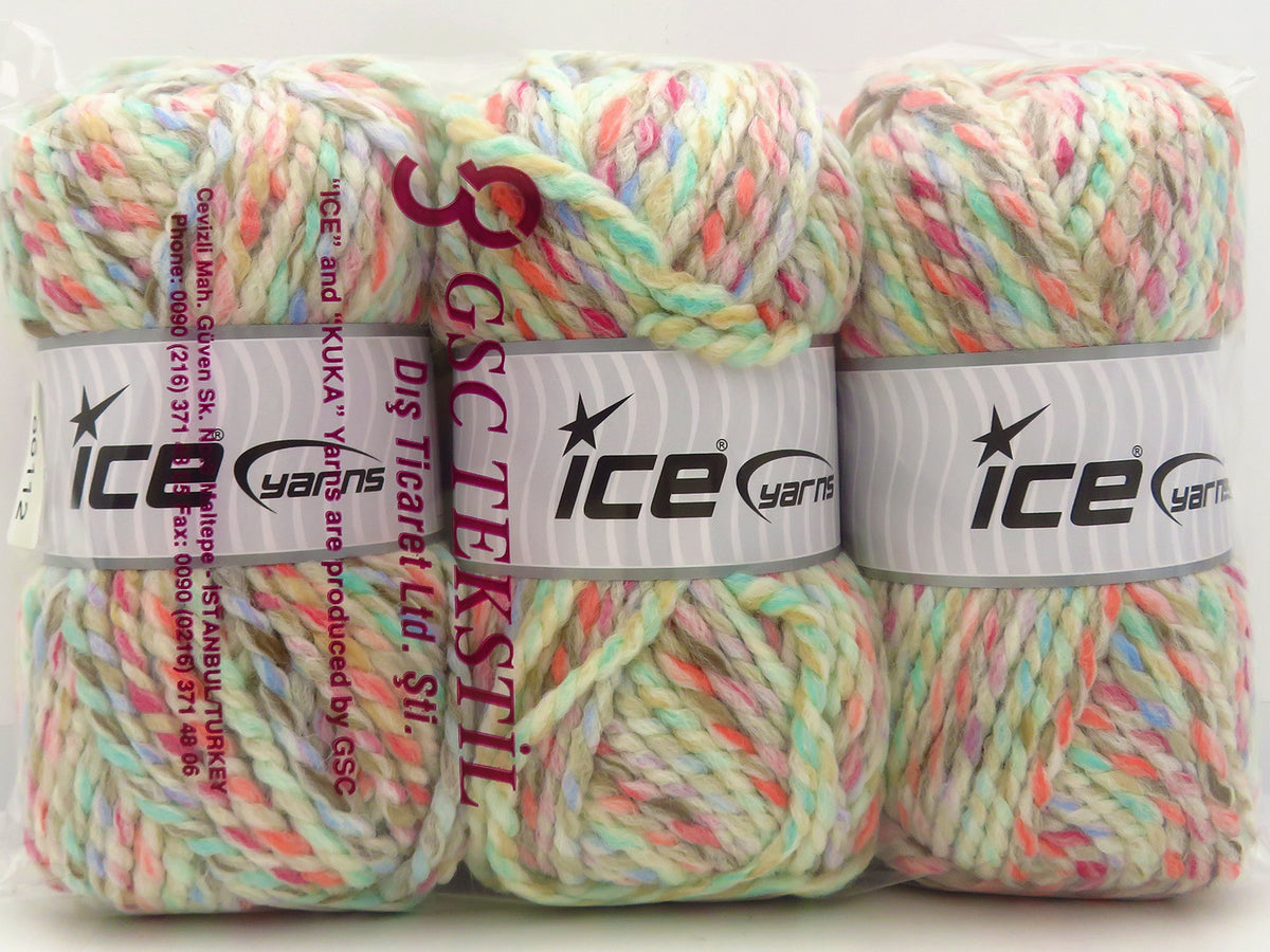Mixed Lot Multicolor Self Striping Yarns fnt2-86112