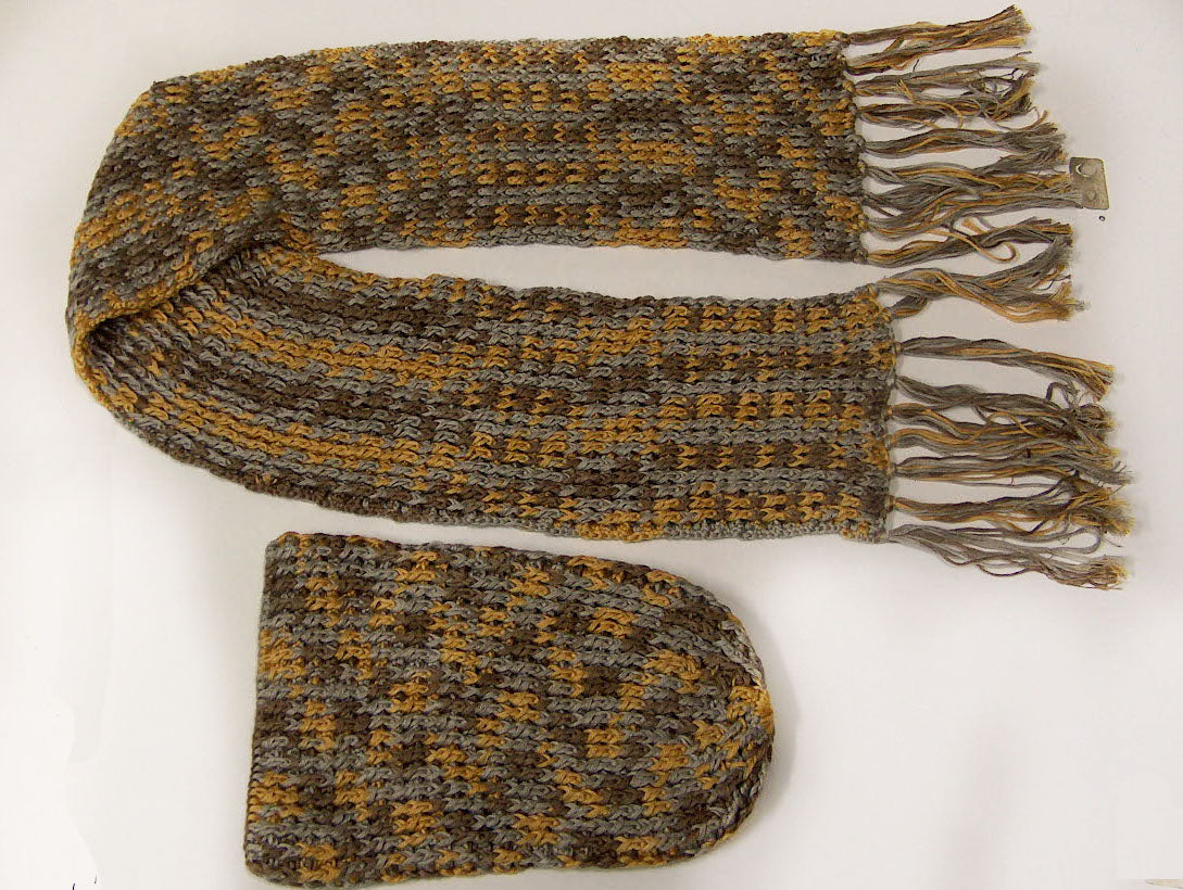 Scarf - Hat Set Camel, Gold smp-836